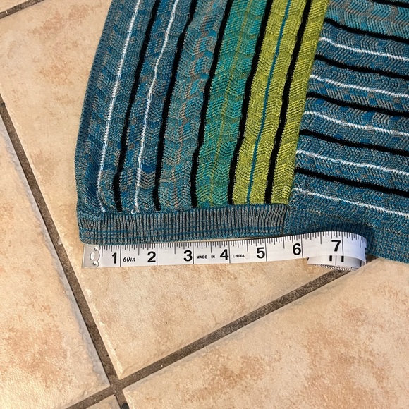 Loft Striped Bat Wing green and blue knit top by Ann Taylor size Small - Picture 5 of 10